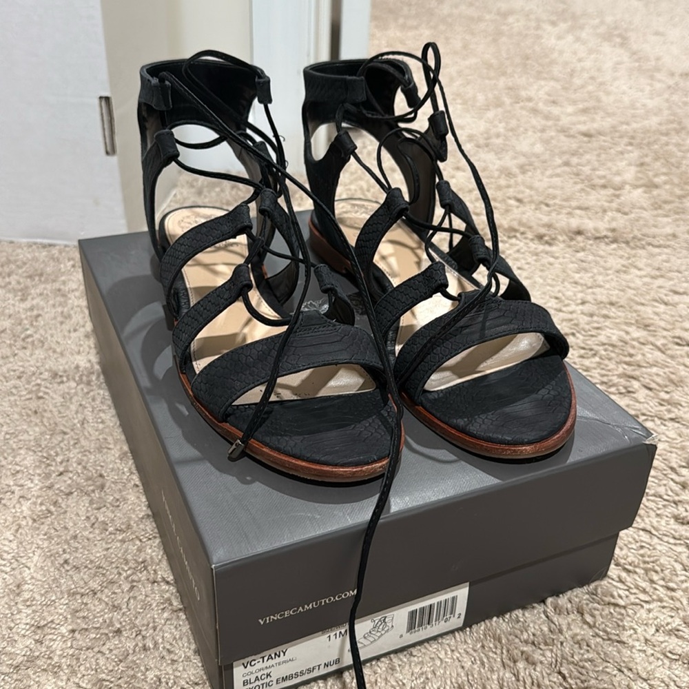Vince Camino black espadrille sandals